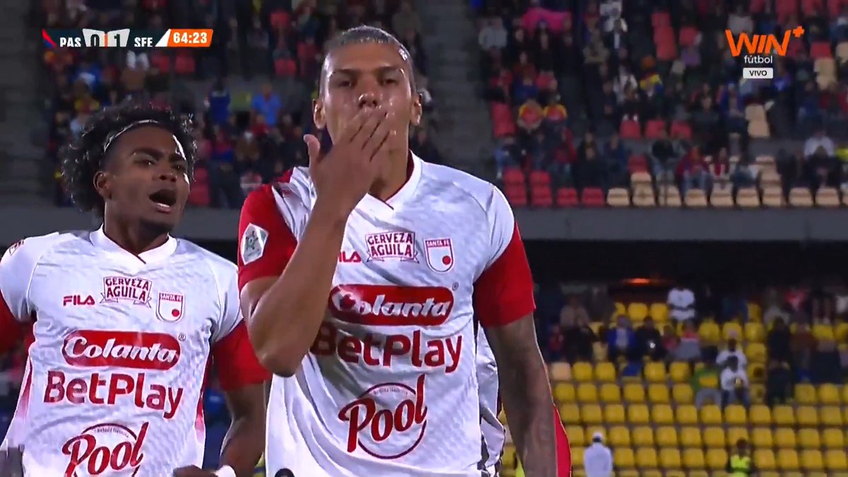 🦁⚽🔥¡QUÉ SEÑOR GOLAZO! Franco Fagúndez anotó esta joya de gol para darle la ventaja a Santa Fe sobre Pasto 📺Disfruta de #LALIGAxWIN en nuestra señal de Win, Win+Fútbol y