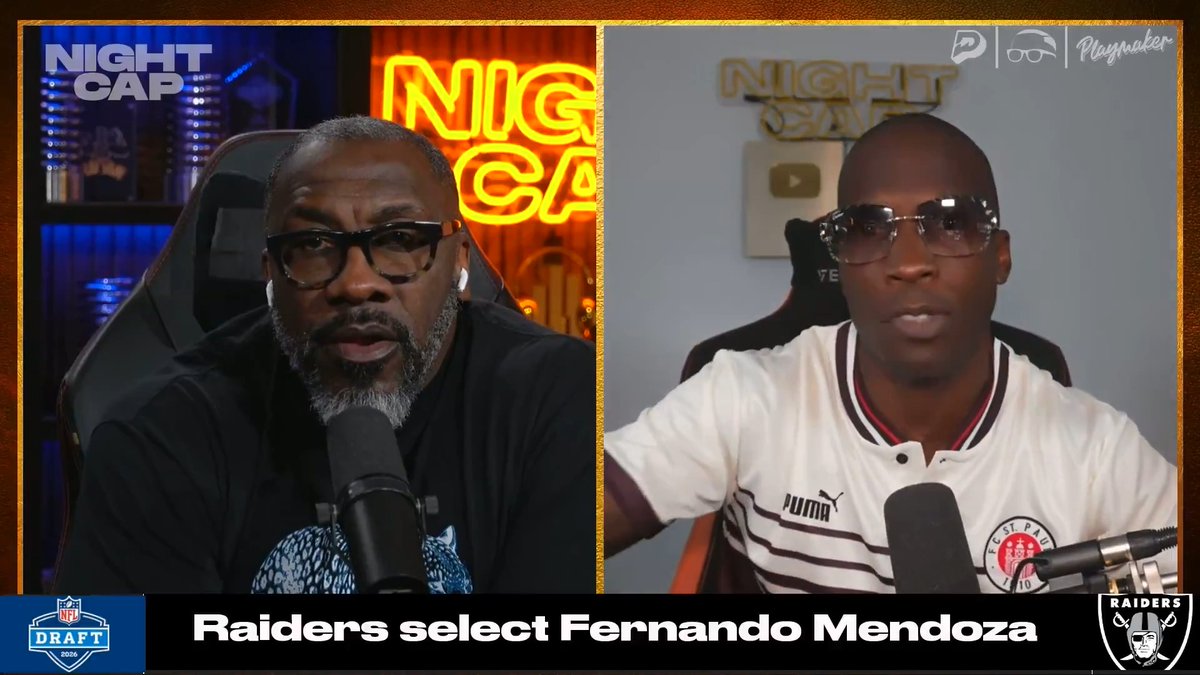 The Raiders get their guy in Fernando Mendoza at No. 1 while the Jets follow up by selecting David Bailey 👀 Tap in as shannon sharpe & Chad Johnson's got you covered on everything #NFLDraft #Nightcap
