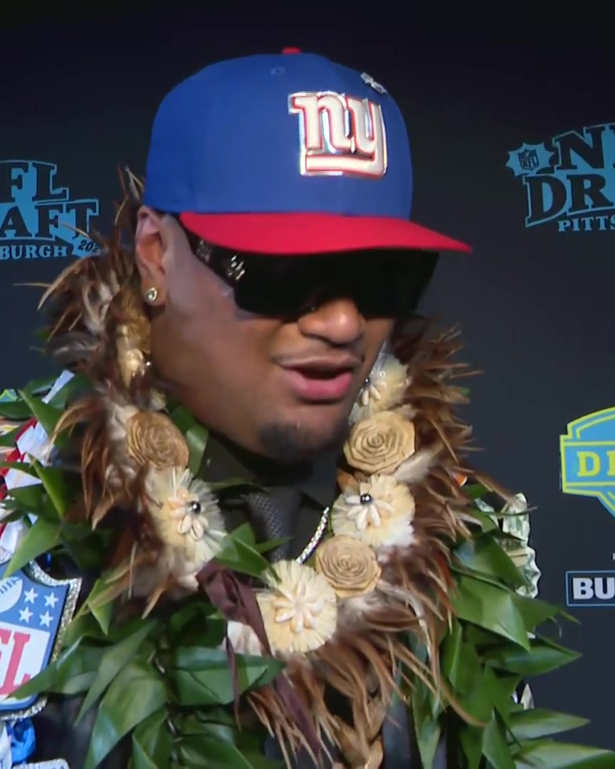 CC Mauigoa tells @nikilattarulo about blocking for Cam Skattebo: "I like running backs that run over somebody and that's the type of guy he is. I'm willing to put everything on the line for you, boss."
