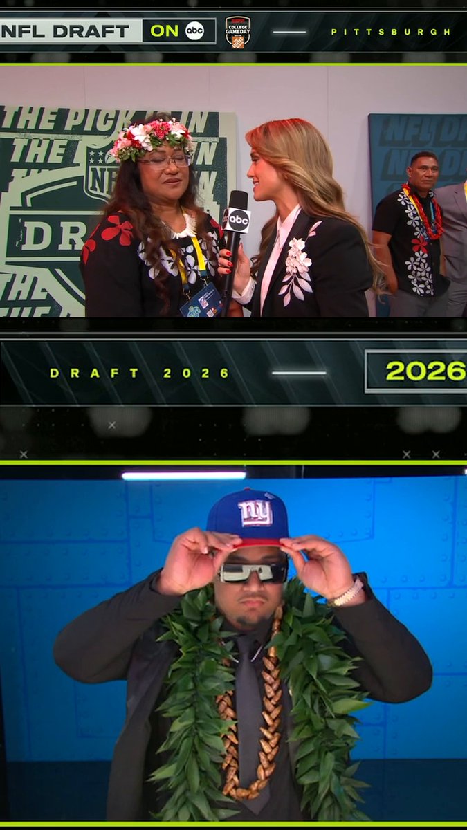 Proud moment for the village that raised Mauigoa 💙 Francis Mauigoa's mom, Telesia, had a message for everyone who helped her son make his NFL dreams come true 👏