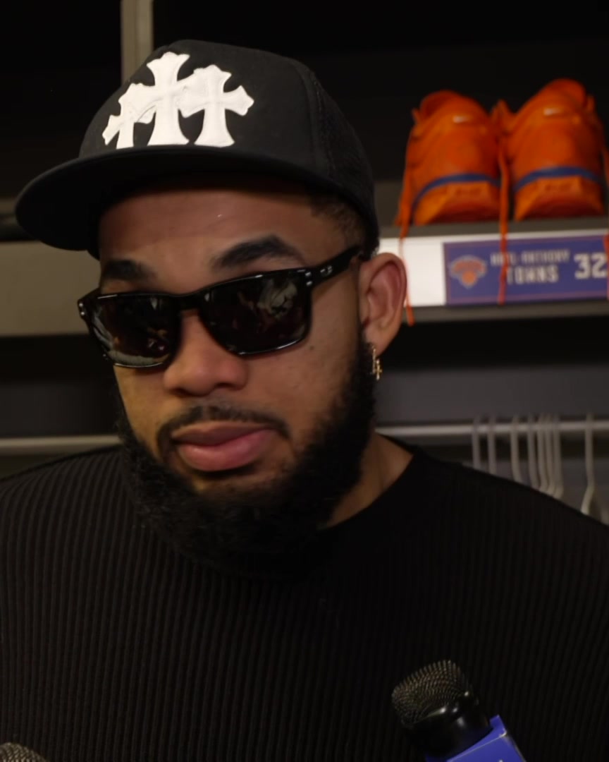 Karl-Anthony Towns says the Game 3 loss "hurts": "It's tough, we've got to keep our head up. It's okay to be disappointed, that means we care."