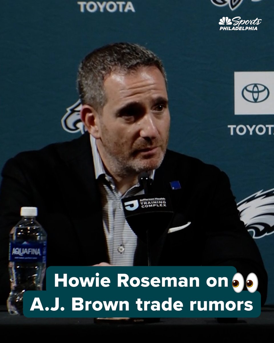Howie Roseman addresses A.J. Brown trade rumors after drafting WR Makai Lemon 🍋