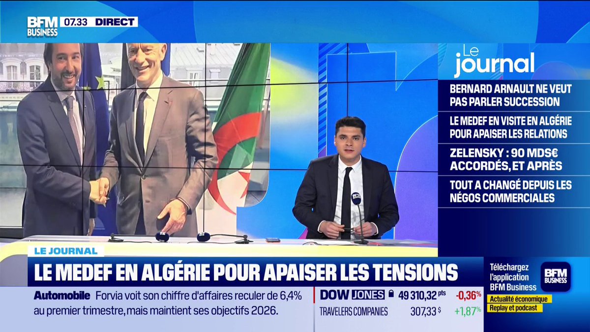 Le Medef en Algérie pour apaiser les tensions 🏢 "L'organisation patronale souhaite contribuer au retour d’une relation plus apaisée entre les deux pays comme elle a réussit à le faire en 2024 avec le Maroc." 💬Hugo Babay
