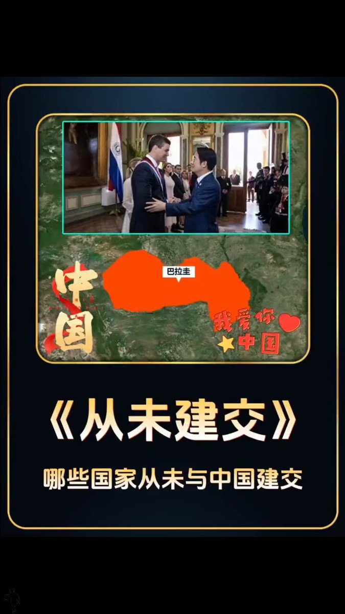 世界上還有哪些國家從未與中國建交？ #中國#地圖#科普#國家