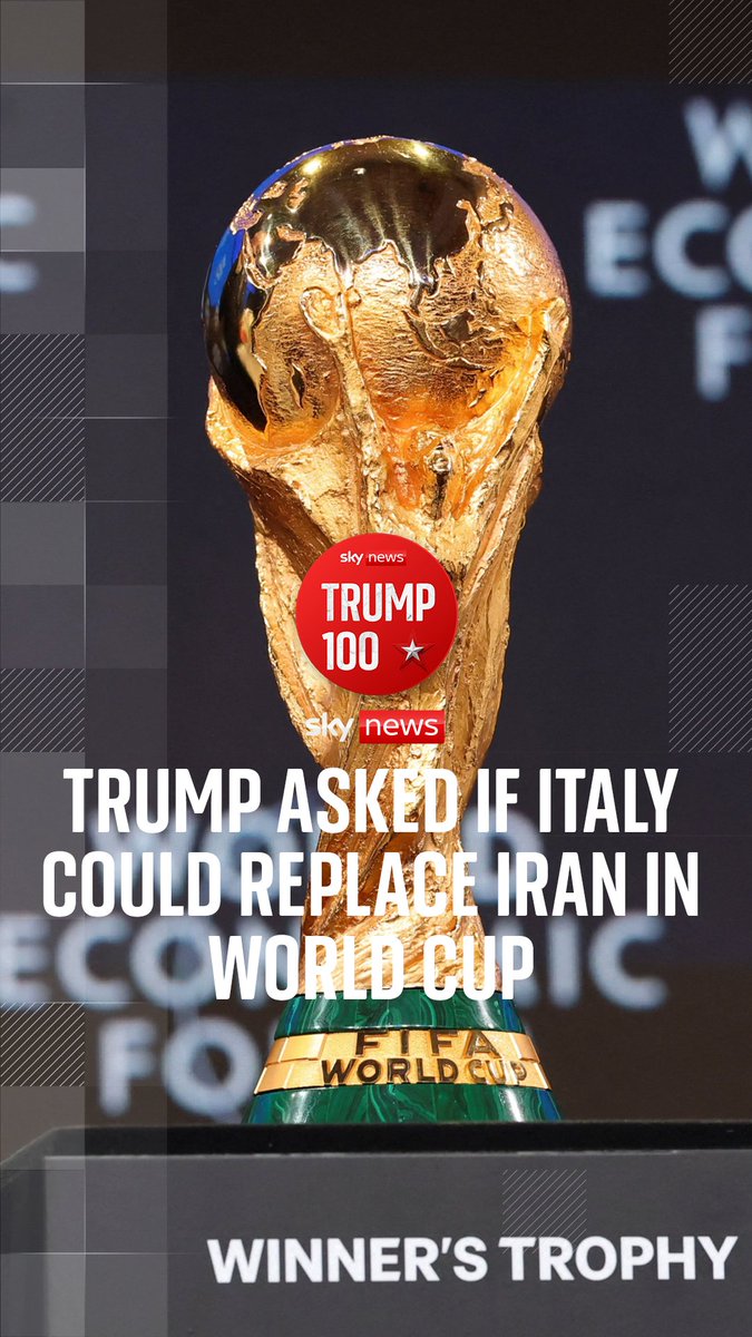 Could President Trump be persuaded to allow Italy to replace Iran at the men's football World Cup? On the latest episode of Trump 100, Martha Kelner and James Matthews discuss how geopolitics could impact the tournament this summer. 🎧