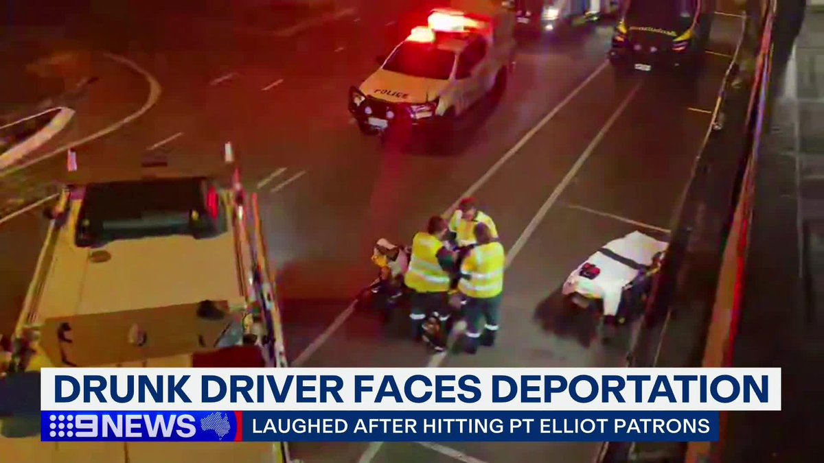 A drunk driver who deliberately rammed his car into a group of people outside a Port Elliot pub will likely be deported back to New Zealand, once he's released from prison. #9News