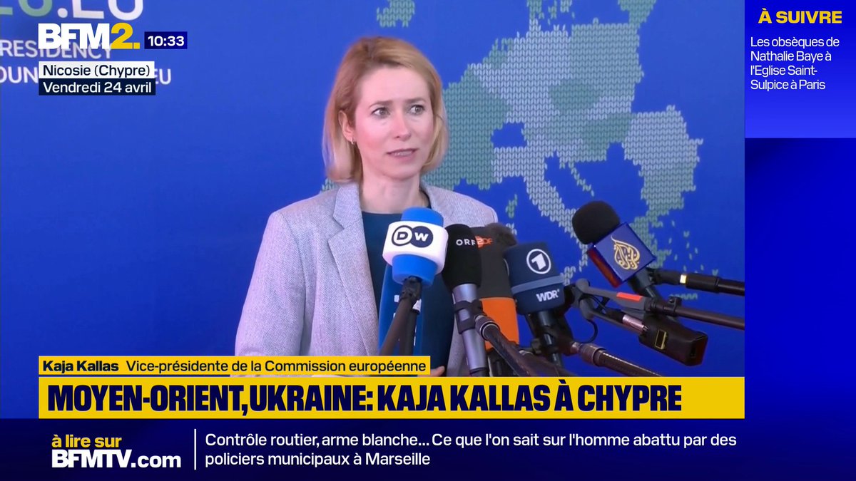 Prêt à l'Ukraine et paquets de sanctions de l'UE à la Russie: "Cela envoie également un signal très clair à la Russie qu'ils ne peuvent pas nous surpasser", affirme Kaja Kallas, vice-présidente de la Commission européenne #BFM2