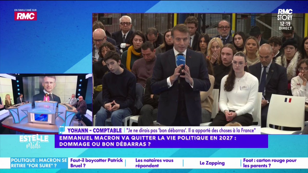 🏛️ Emmanuel Macron 📞 Yohann : "Les choses qu'il a apportées à la France : c'est l'explosion des investissements de la part de l'étranger ! Beaucoup d'entreprises ont préféré la France, il a favorisé l'emploi ! Il a maintenu, au niveau des retraites, les finances !"