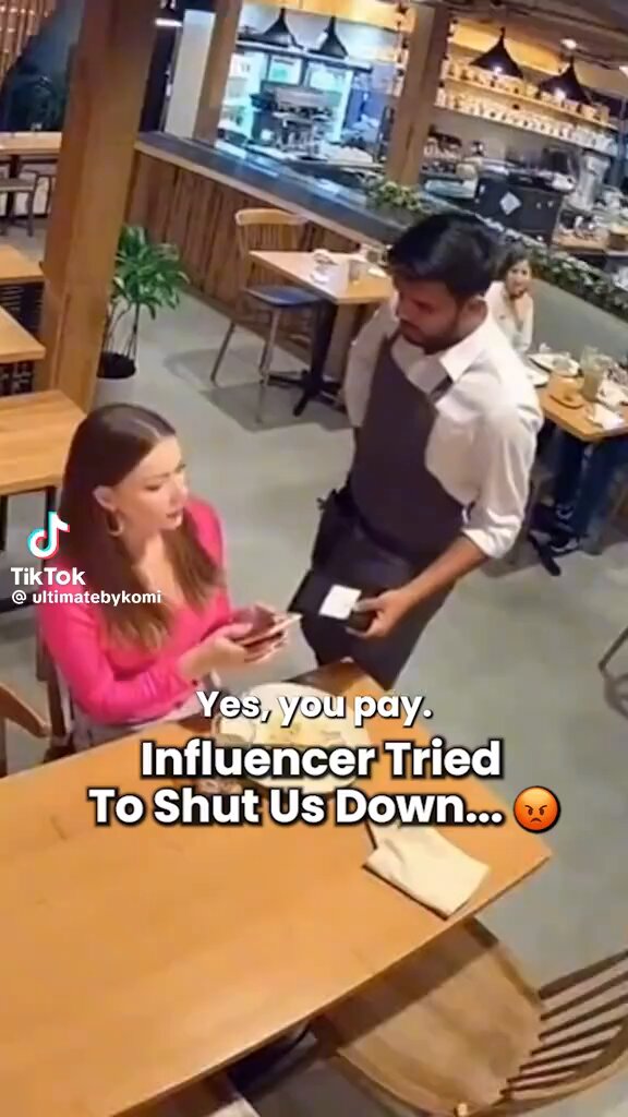 A waiter walks up to the table with the check. The woman barely looks at it and says, “Oh, I don’t pay. I promote. I’m an influencer.” The waiter pauses, thinking she’s joking, but she doubles down; “I’m not like a normal person, I don’t pay for meals.” The waiter calmly replies, “That’s not how it works here, you still need to pay.” There’s a difference between real brand partnerships and entitlement. Promotion only works when both sides agree to it beforehand; not as a surprise at the end of a meal. Expecting free service just because of a title undermines the value of everyone else’s work. Do you think businesses should ever accept “exposure” as payment, or should this kind of expectation be shut down completely?