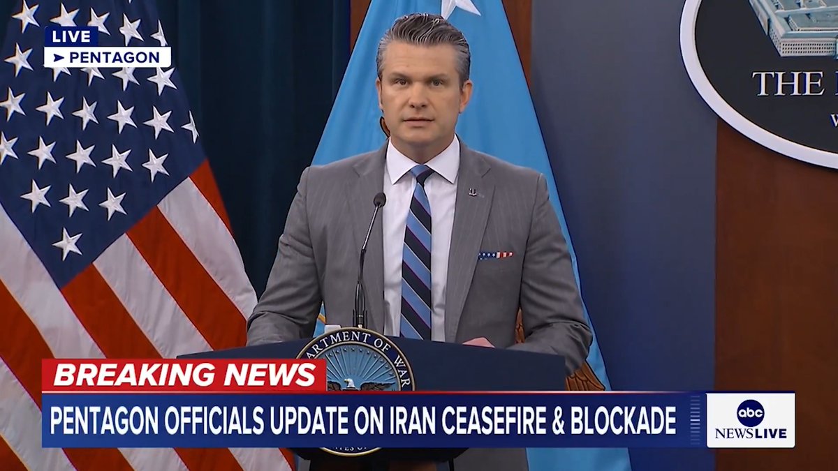 Secretary Pete Hegseth addressed reporters at a Pentagon press briefing saying that “no one sails from the Strait of Hormuz to anywhere in the world without the permission of the United States Navy.”