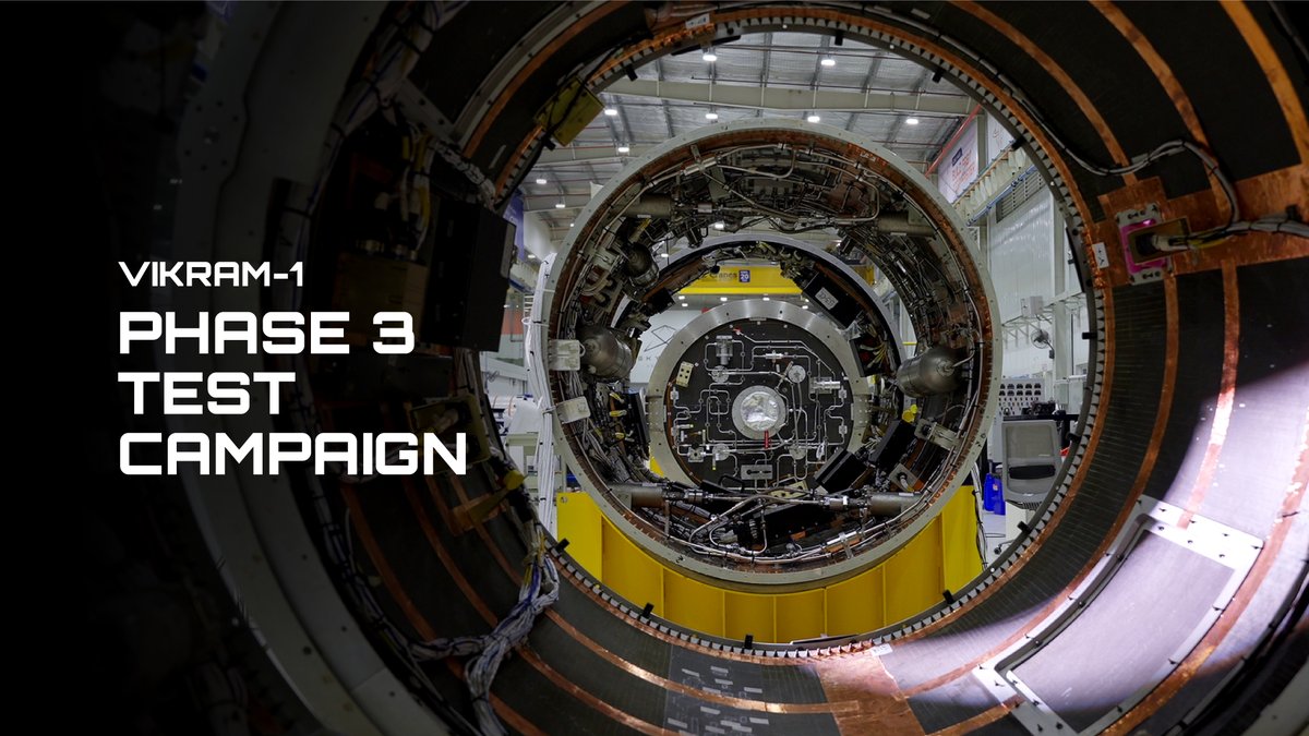 Vikram-1's Integrated Electrical Test Campaign — Phase 3 of pre-launch testing — is complete. This campaign brought everything together — the vehicle, ground software, and electrical interfaces — running as one system for the first time. Every on-board system had to initialize correctly. Every sensor, actuator, and control element had to respond exactly as commanded. Every team had to work together exactly as they would on launch day. And it did. 🫡 Next stop: Sriharikota.🚀 #Vikram1 #SkyrootAerospace