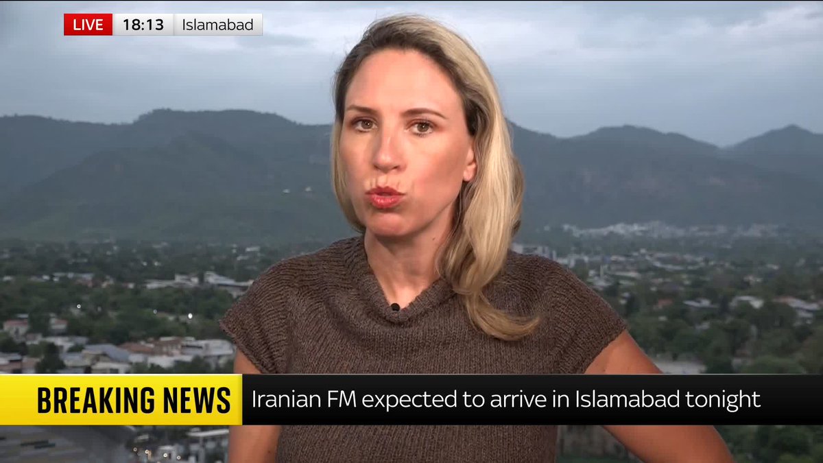 'What's unclear is where the U.S. fit into this, whether or not a U.S. delegation will be making its way to Islamabad' Cordelia Lynch reports as Iranian state media confirm foreign minister Abbas Araghchi will be heading to the country. 📺 Sky 501
