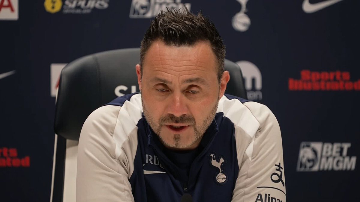 "We can't forget about the table" "We have to be stronger!" Roberto De Zerbi on Spurs must-win games to stay in the Premier League 📈