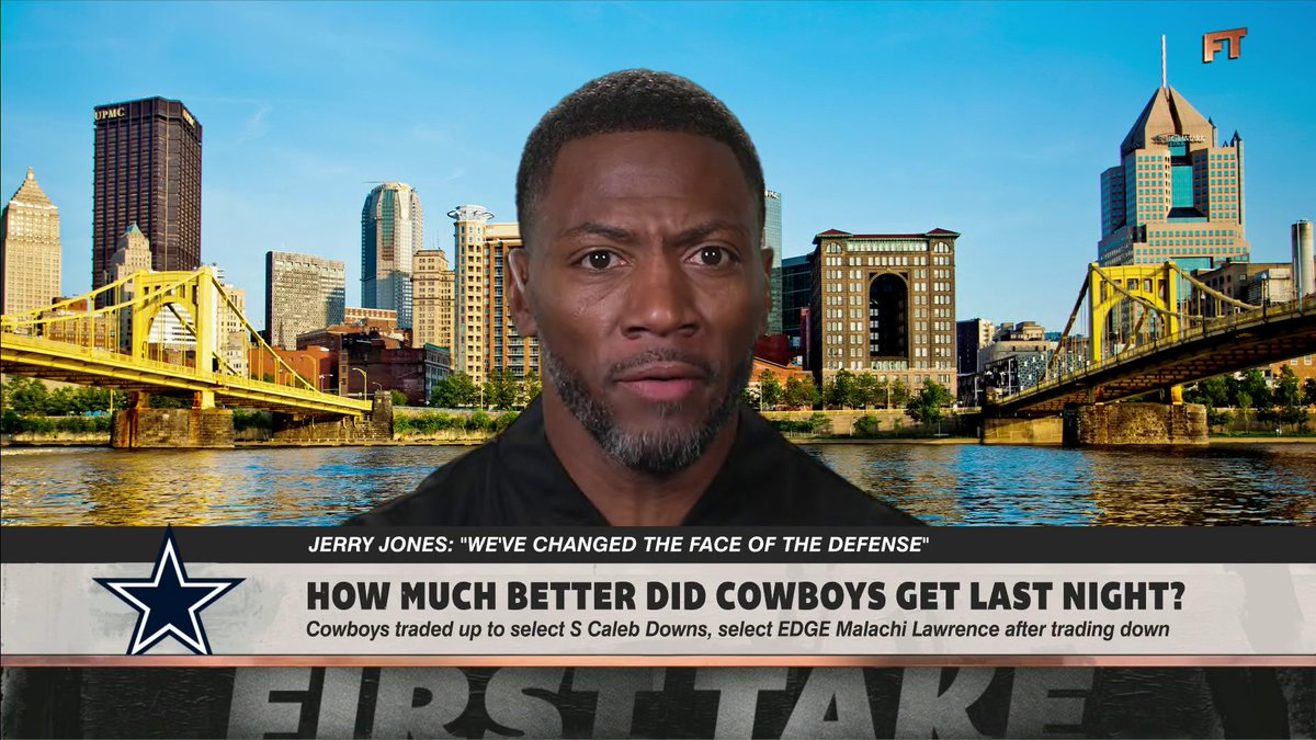 "The Dallas Cowboys got exponentially better." —Ryan Clark on the Cowboys' first-round picks with Caleb Downs (11th) and Malachi Lawrence (23rd) 👀