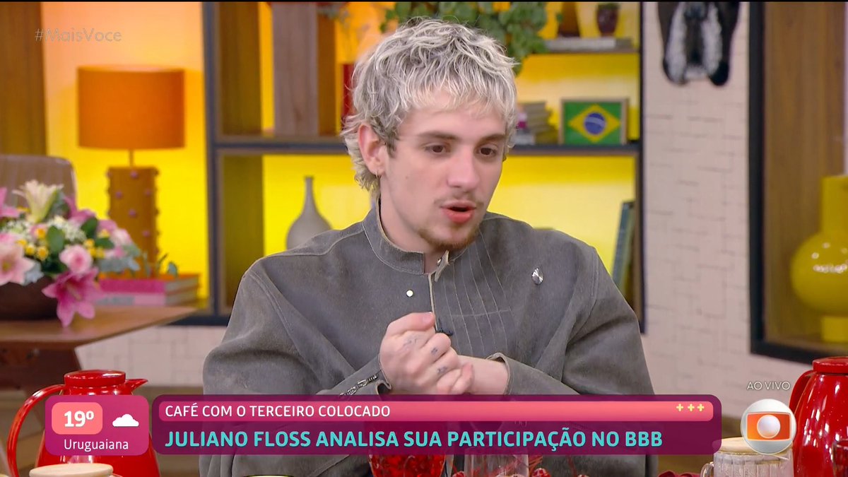 Juliano Floss diz que NÃO levaria a Samira para um jantar: "Depois de umas fofocas que eu descobri aí, eu não chamo não." #MaisVocê