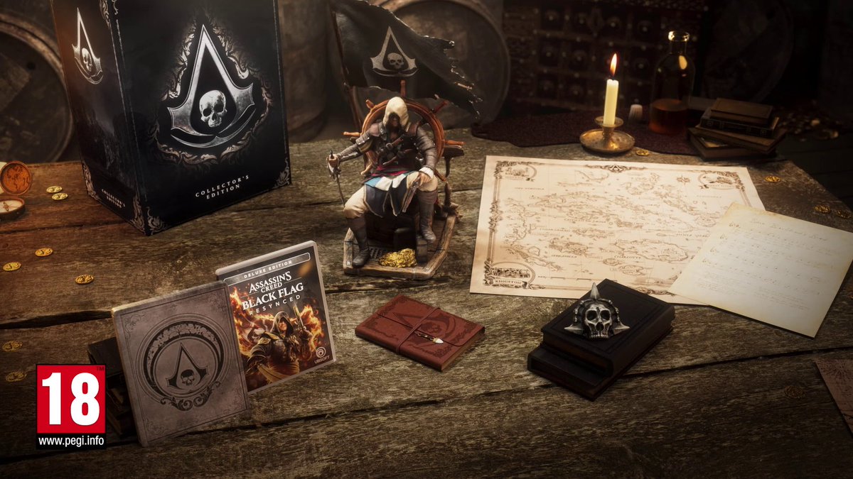 ÉDITION COLLECTOR D'ASSASSIN'S CREED BLACK FLAG 🏴☠️🆕 Découvrez le contenu de ce trésor digne des plus grands pirates ! 🇫🇷 👉 Sur PC, PS5 et Xbox Series X chez Micromania, Amazon et FNAC.