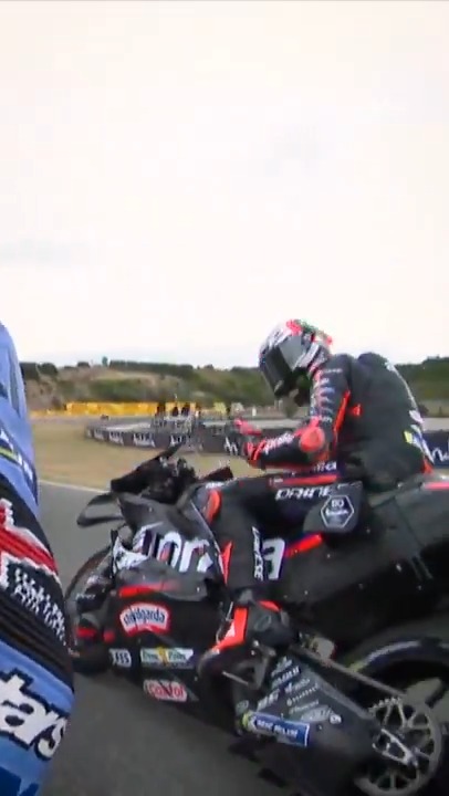 Bez tells Alex Márquez to 'slow down!' 😂 #SpanishGP 🇪🇸