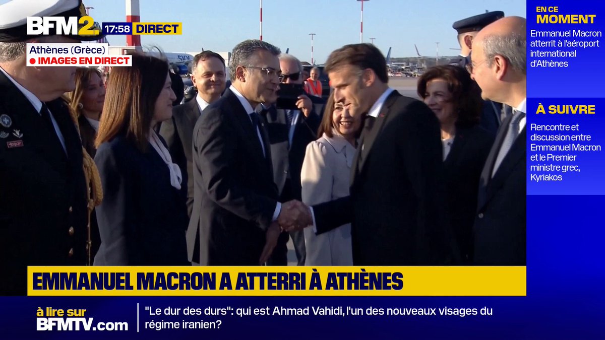 Défense, souveraineté européenne: Emmanuel Macron a atterri à Athènes #BFM2