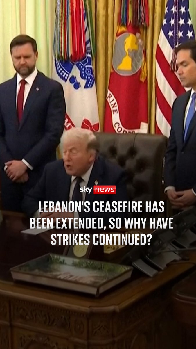 The Israel Defence Forces say it has killed six Hezbollah members in a strike in Bint Jbeil, southern Lebanon. Despite the ceasefire extension, Israel is maintaining the right to strike against Hezbollah for its defence. International correspondent, Diana Magnay, on why strikes continue in Lebanon despite the ceasefire.