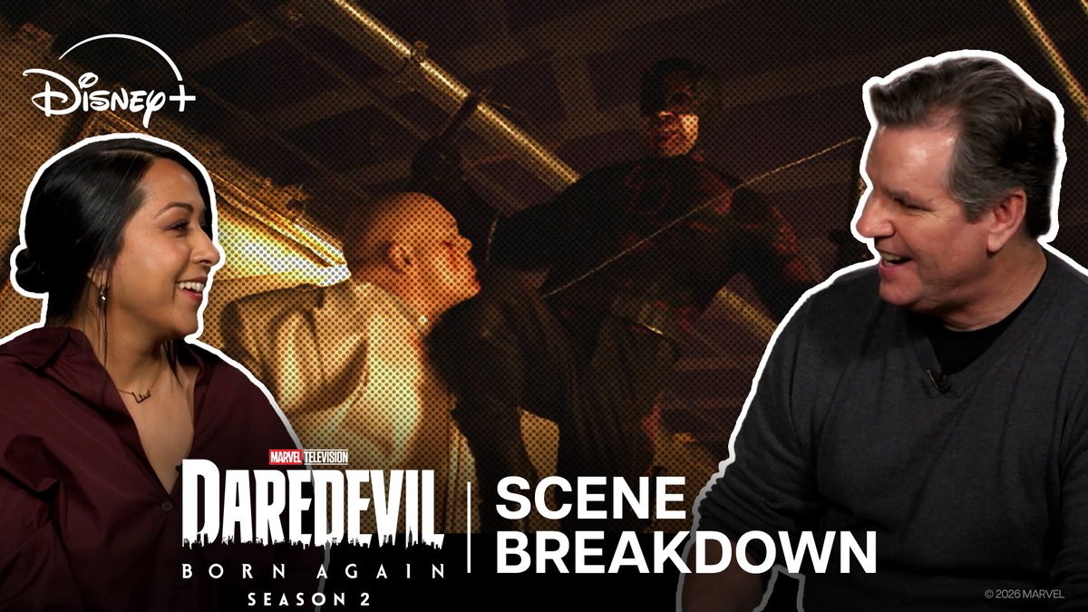 A classic comics moment 👊 Executive producer Sana Amanat and showrunner Dario Scardapane break down Daredevil and Fisk's fight scene in #DaredevilBornAgain Season 2. Stream now only on Disney+!