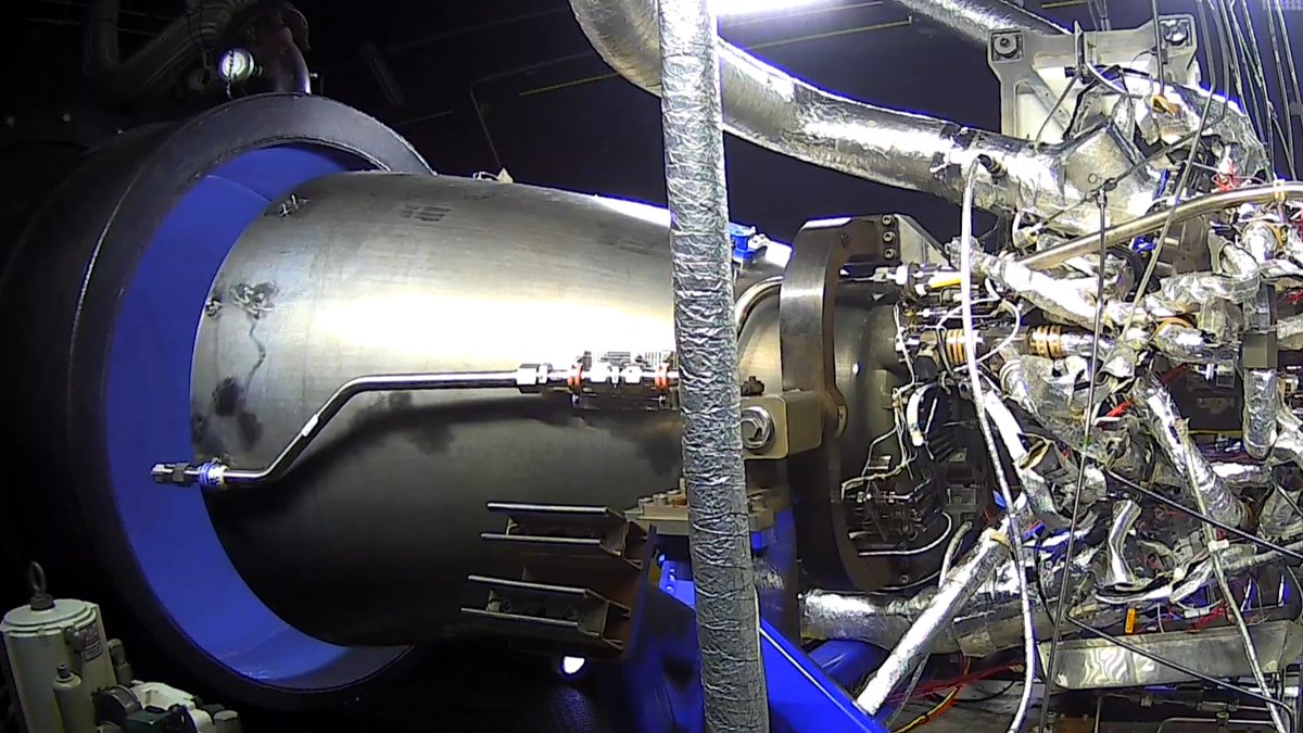 BE-7 Flight Engine 3 has completed hotfire testing, verifying engine performance prior to flight. Next, it will head to Lunar Plant 1 to join the lunar lander engine fleet.