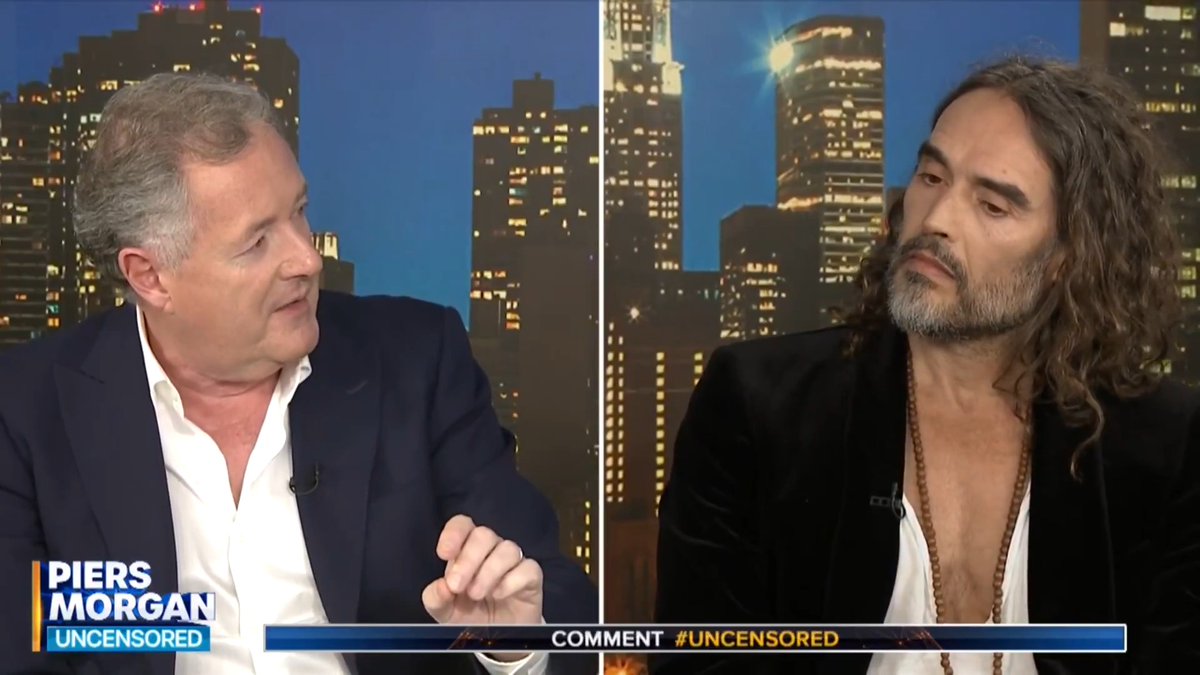 "It's difficult to make that claim when you have to acknowledge that your actions caused distress." Russell Brand addresses the public reaction to his admission that he had sex with a 16-year-old girl when he was 30. 📺 Piers Morgan | Russell Brand