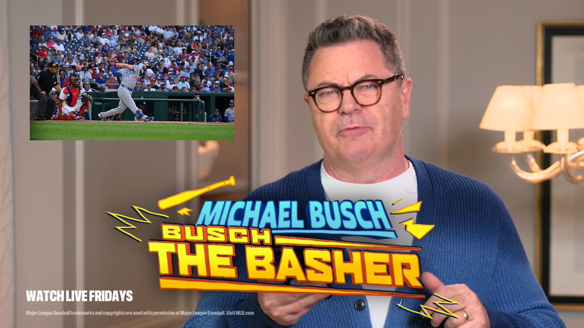 Nick Offerman, who plays a professional wrestler on Margo's Got Money Troubles, is here with some inventive, wrestling-style nicknames for his beloved Chicago Cubs. Watch the Chicago Cubs take on the Los Angeles Dodgers tonight on Apple TV. #FridayNightBaseball