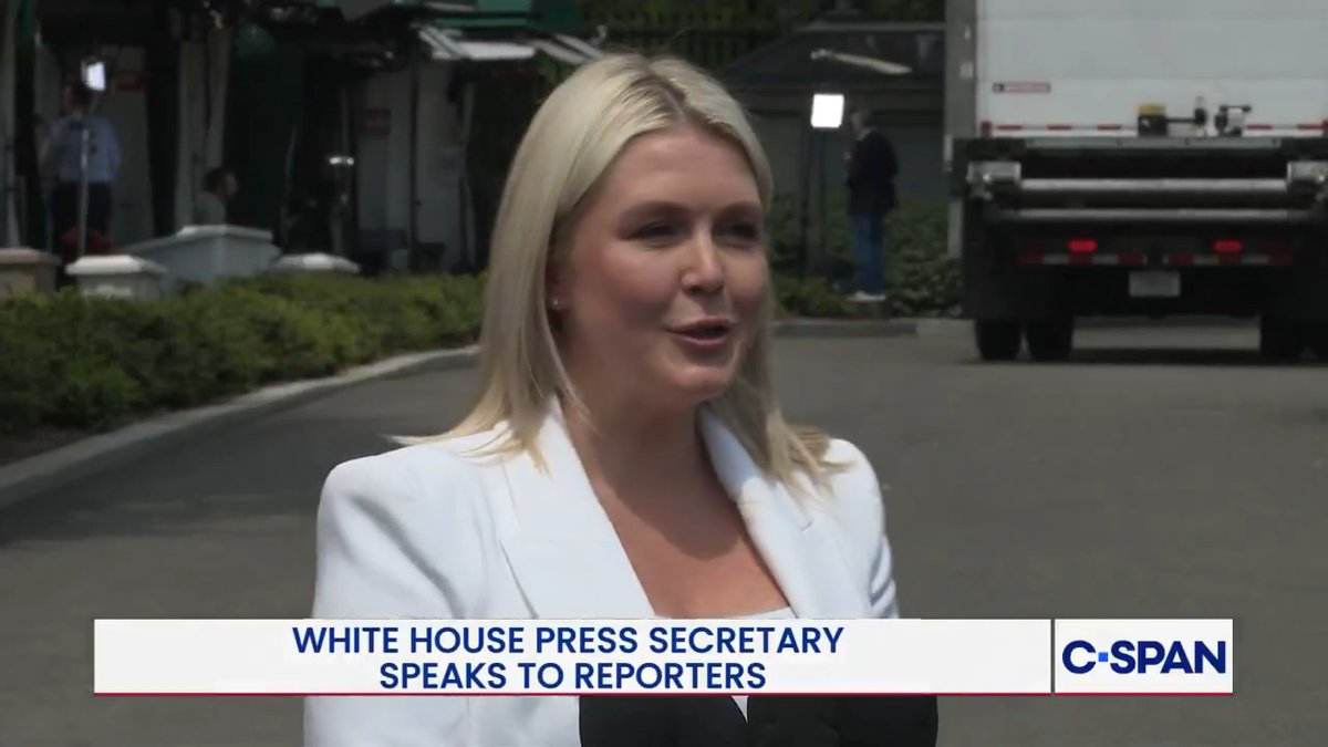 .Karoline Leavitt on her upcoming maternity leave: "This will likely be my last gaggle for some time. As you can see, I'm about ready to have a baby any minute."
