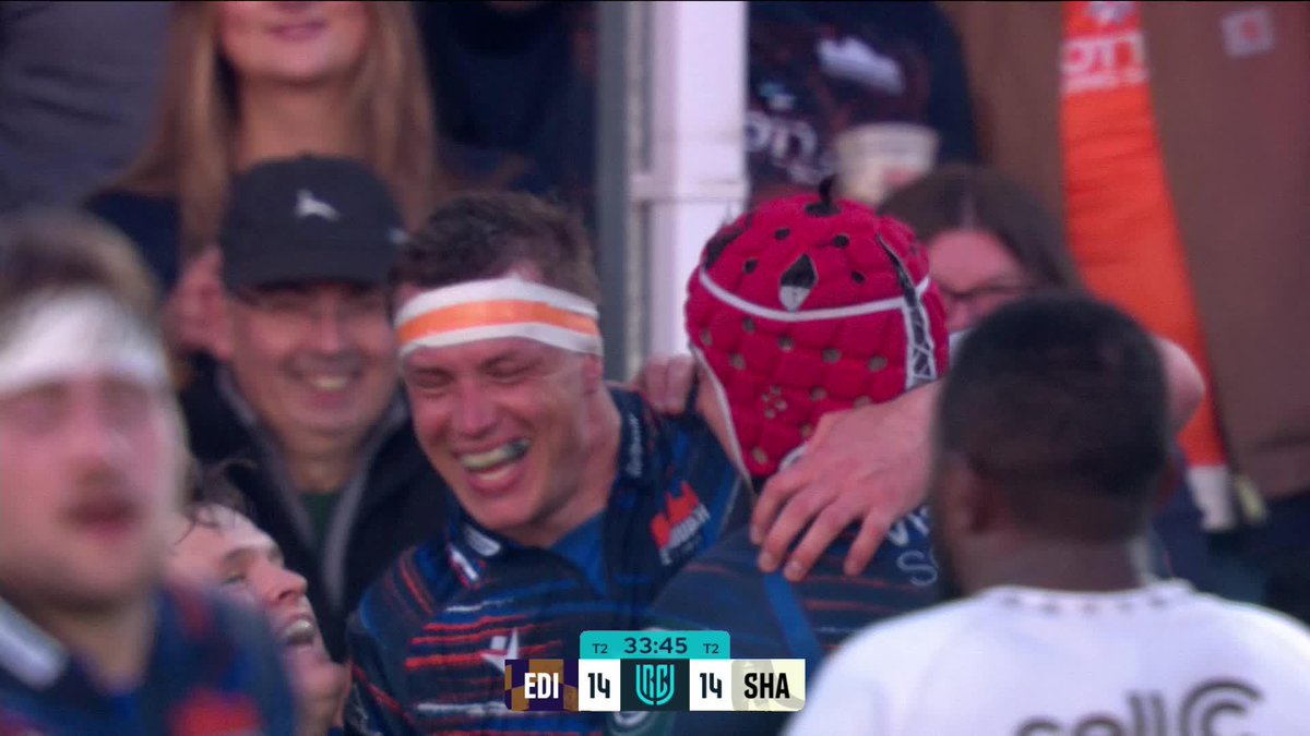 🏰Edinburgh Rugby answer back once more! Grant Gilchrist finds a gap before assisting Glen Young for the try 🔥