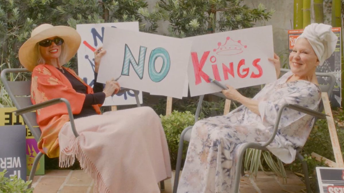 NEWS: Bette Midler just released a new music video for her remake of "All You Fascists Bound to Lose"—featuring Barbara Hershey, other celebrities, and crowds from the No Kings protests in a joyful, powerful show of resistance. You have to see this.