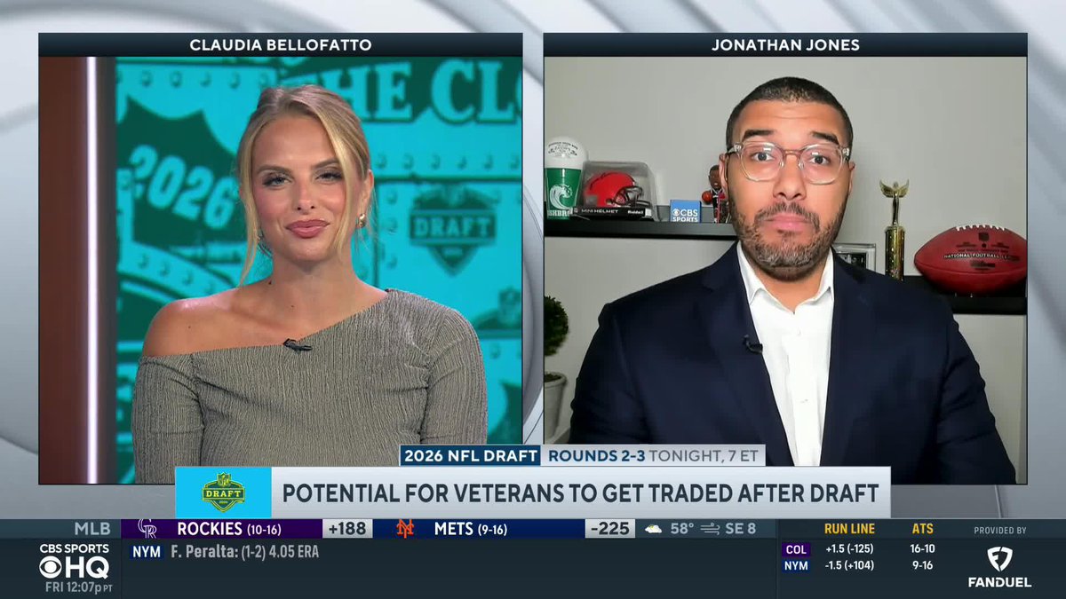 "A lot of veterans usually get dealt on Friday and Saturday." Jonathan Jones breaks down which vets you should keep an eye on during the last two days of the draft.
