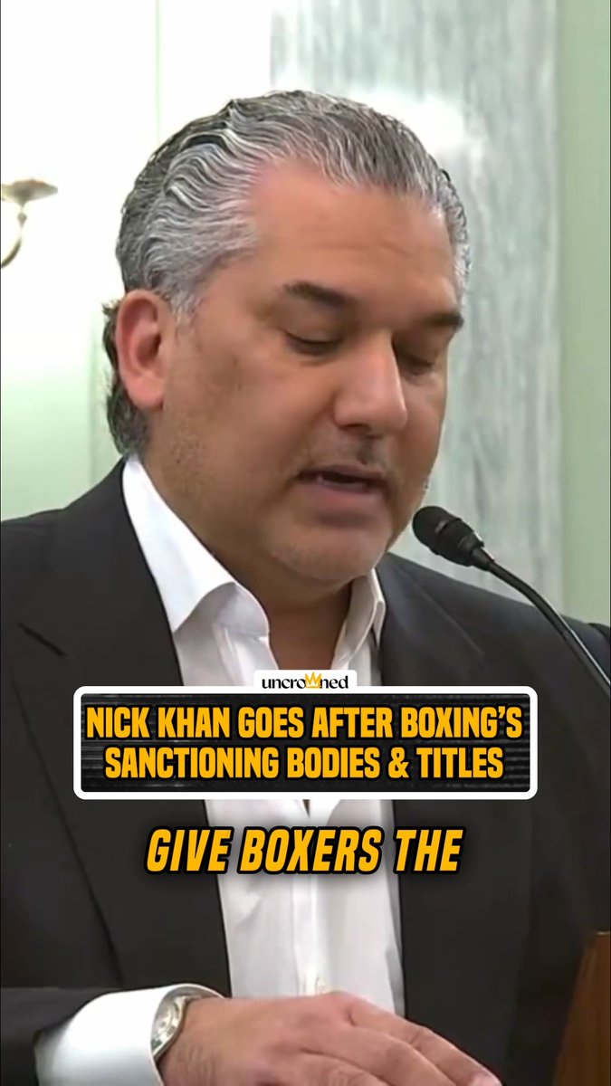 TKO's Nick Khan argued that sanctioning bodies are greedy and hurting the sport of boxing, which is why the Ali Act should be reformed.