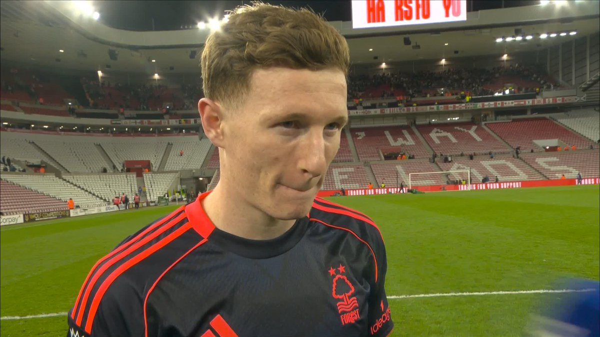 "I just know that my mum would've been really proud of that one" 🥺 Elliot Anderson on his goal in Nottingham Forest's thumping of Sunderland.