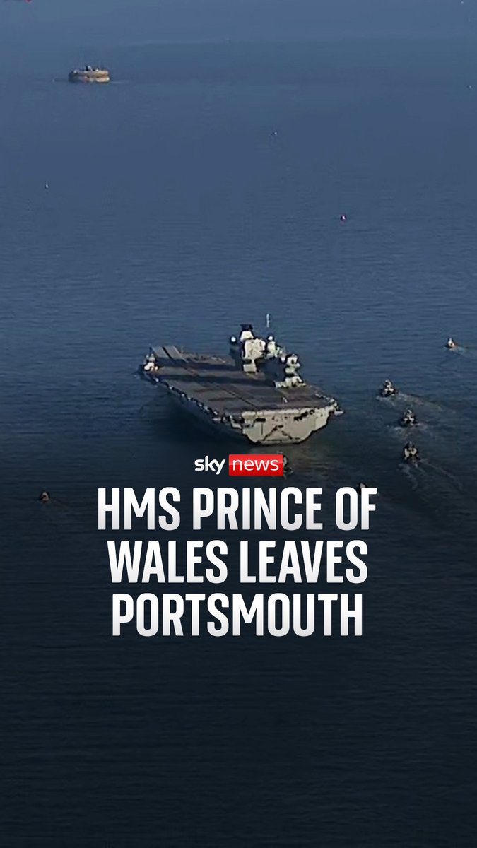 The Royal Navy aircraft carrier has set sail for 'post-maintenance trials and exercises.' HMS Prince of Wales is getting ready to deploy to the High North and North Atlantic later this year.