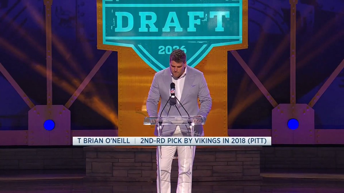Welcome brother! Brian O'Neill announces the selection of Jake Golday. 📺: 2026 NFL Draft on NFLNetwork, ABC News &amp; ESPN April 24-25