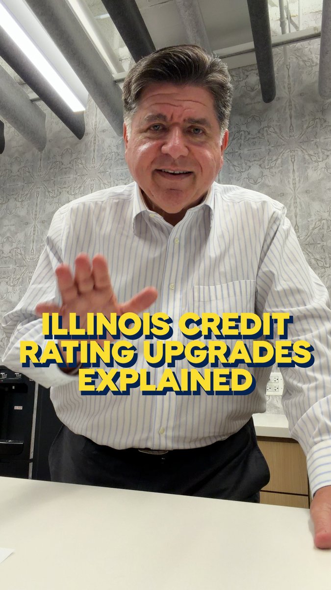 When I first took office, I was told that Illinois might have to declare bankruptcy. Now, ten credit upgrades later, we've turned all that around.