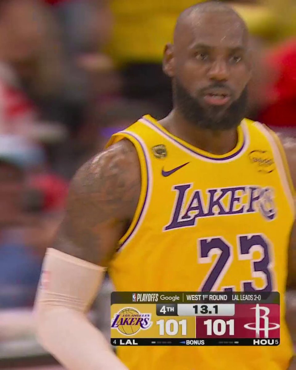 LEBRON JAMES MET THE MOMENT 🔥 This game-tying bucket in clutch time is so tough 😤