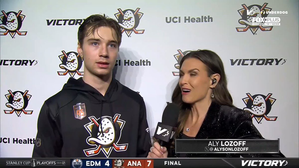 "The fans were great — that was the first time in 8 years — and we built off their energy all game." 🥹 Beckett Sennecke talks tonight's win and what it meant to the team with Aly Lozoff. #FlyTogether