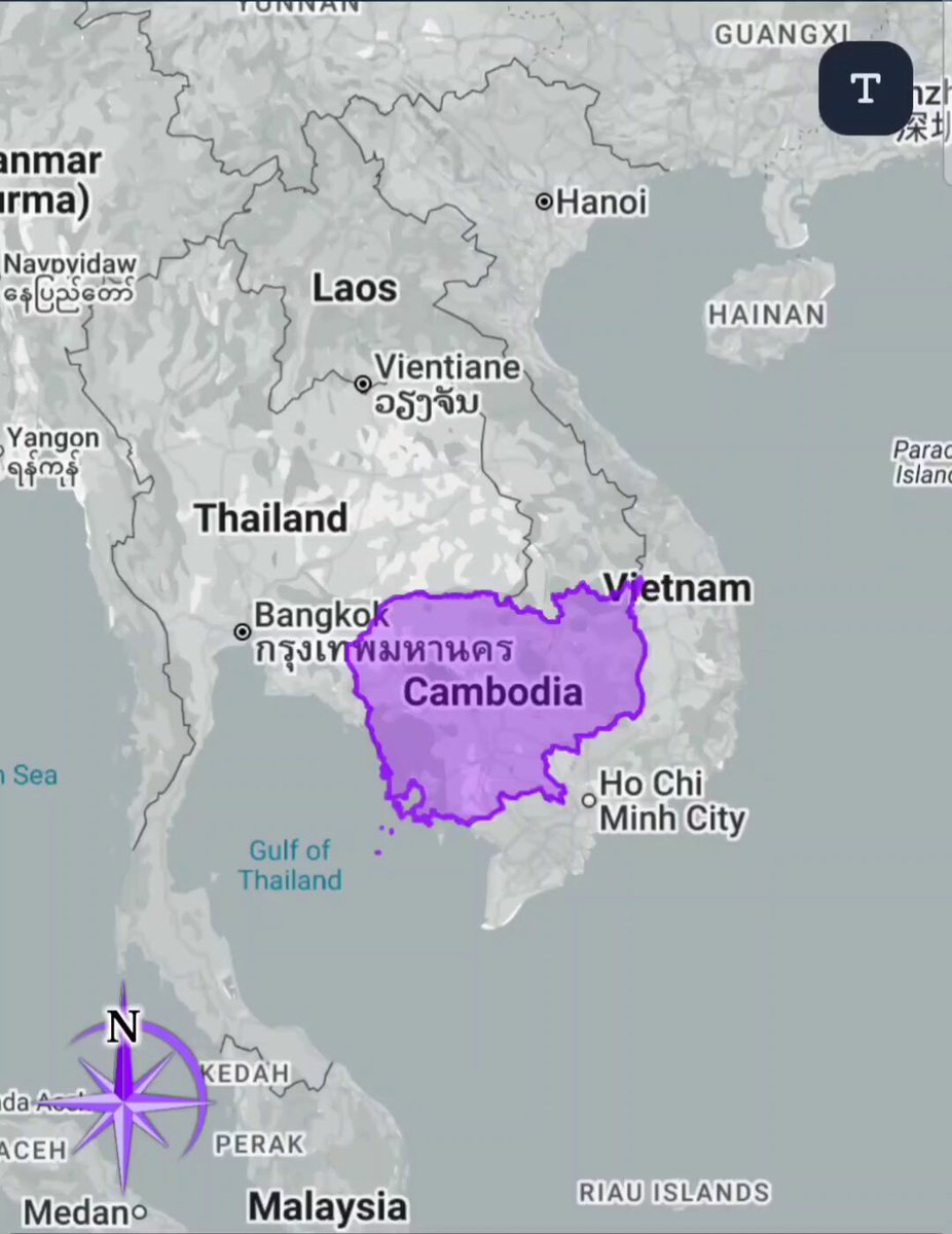 The True Size of Cambodia 🇰🇭