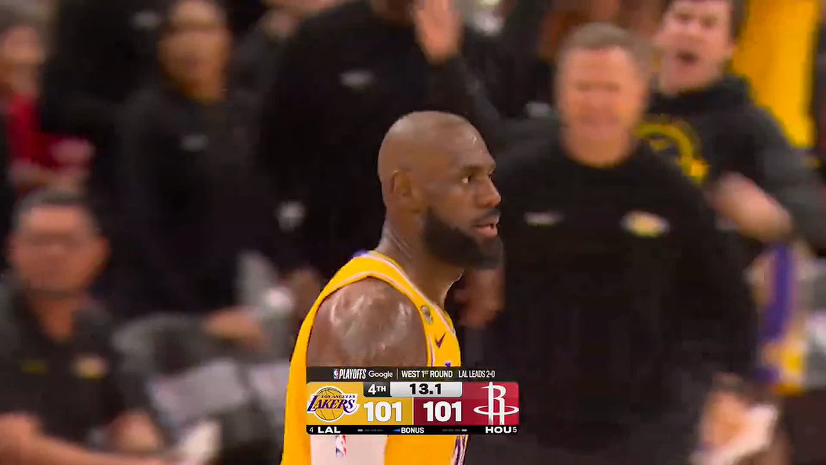 An inspired performance from LeBron James against Houston Rockets last night 🔥