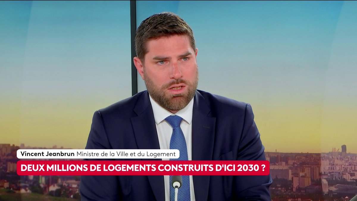 🔴 🗣 "L'ambition portée par le Premier ministre, c'est de produire deux millions de logements d'ici 2030. C'est un projet fort et réaliste", déclare Vincent Jeanbrun, ministre de la Ville et du Logement. #canal16