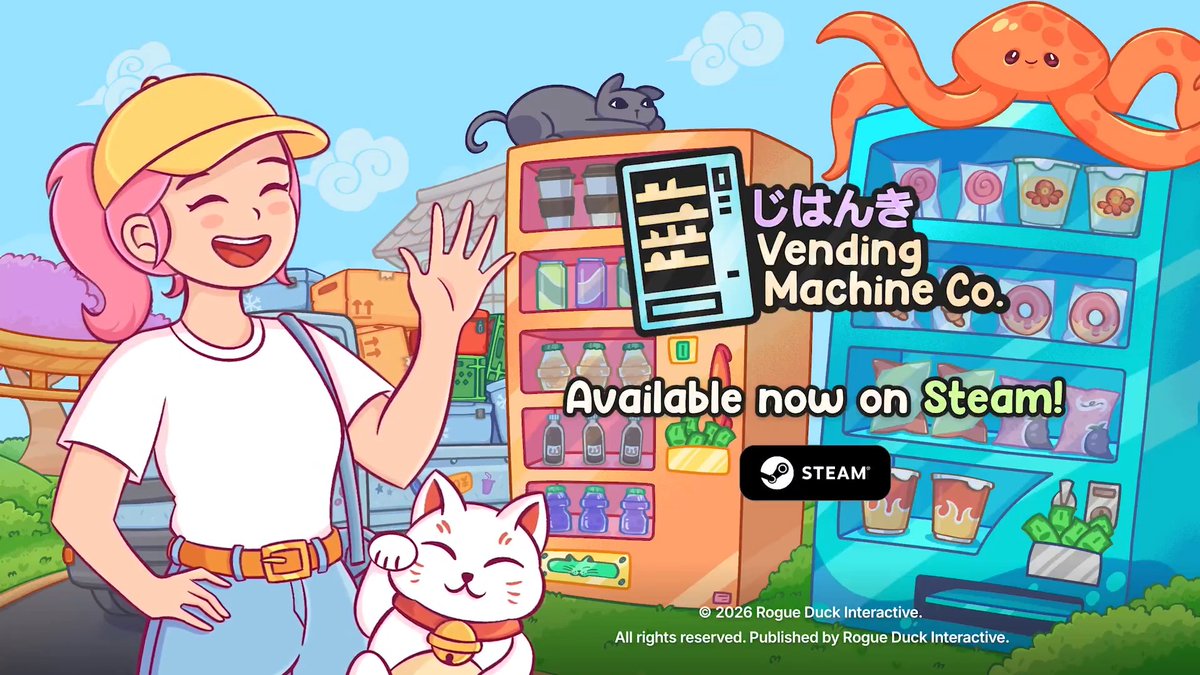 Dora Özsoy'un şirketi Rogue Duck Interactive'in yeni oyunu Vending Machine Co. Steam'de çıktı! 🇹🇷 💸Çıkış indirimiyle birlikte $2.99(134TL)