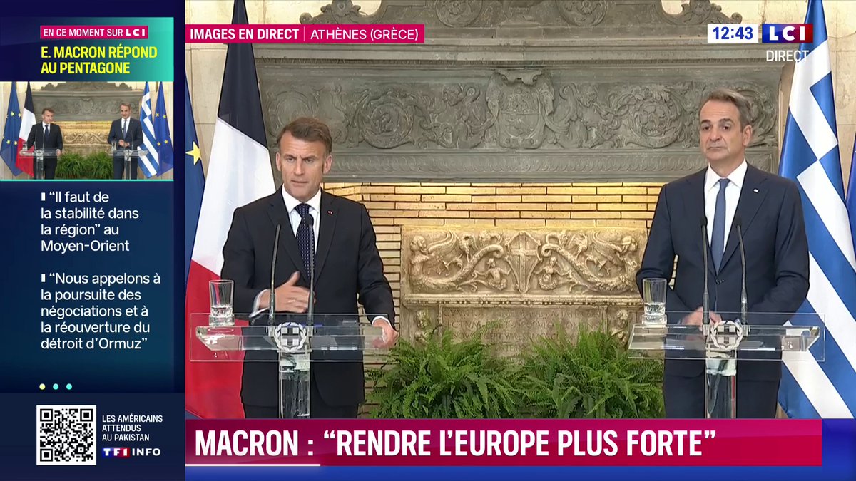 🗣️ Emmanuel Macron : « Notre responsabilité, c'est de ne jamais rien faire pour affaiblir l'OTAN », déclare le chef de l'État depuis la Grèce