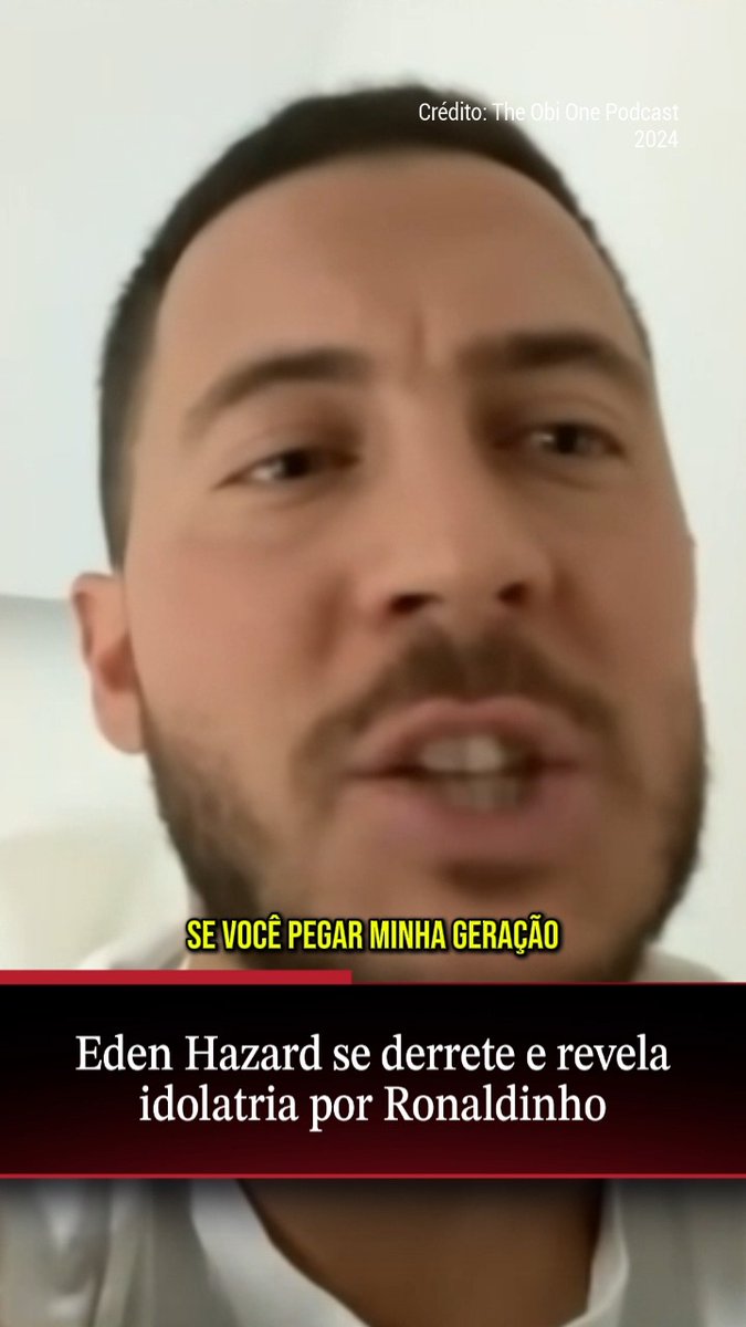 "Ronaldinho é o favorito da minha geração [...] Obrigado, obrigado. Esse cara trazia emoção" Eden Hazard, ídolo do Chelsea, falou sobre sua idolatria por Ronaldinho e a magia dos jogadores brasileiros. 🎥 The Obi One Podcast #ronaldinho #R10 #bruxo #hazard
