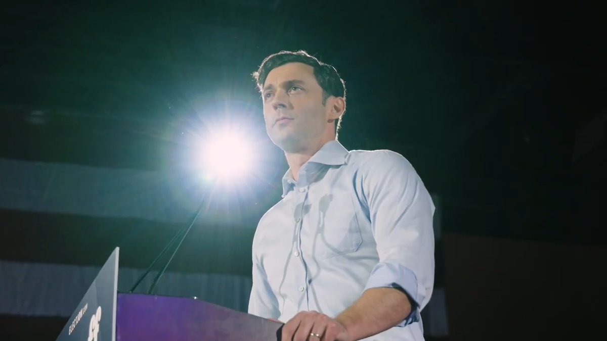 Ossoff: A wave is building, the kind that comes once a generation, when people have been pushed too far and they decide all at once and all together that enough is enough. Across Georgia, more and more of every background and belief reject this chaos and corruption. It's not just Democrats and Independents. Republicans pull me aside, or they call me on the phone, and they tell me they're voting for a Democrat for the first time in their lives. And we welcome them.