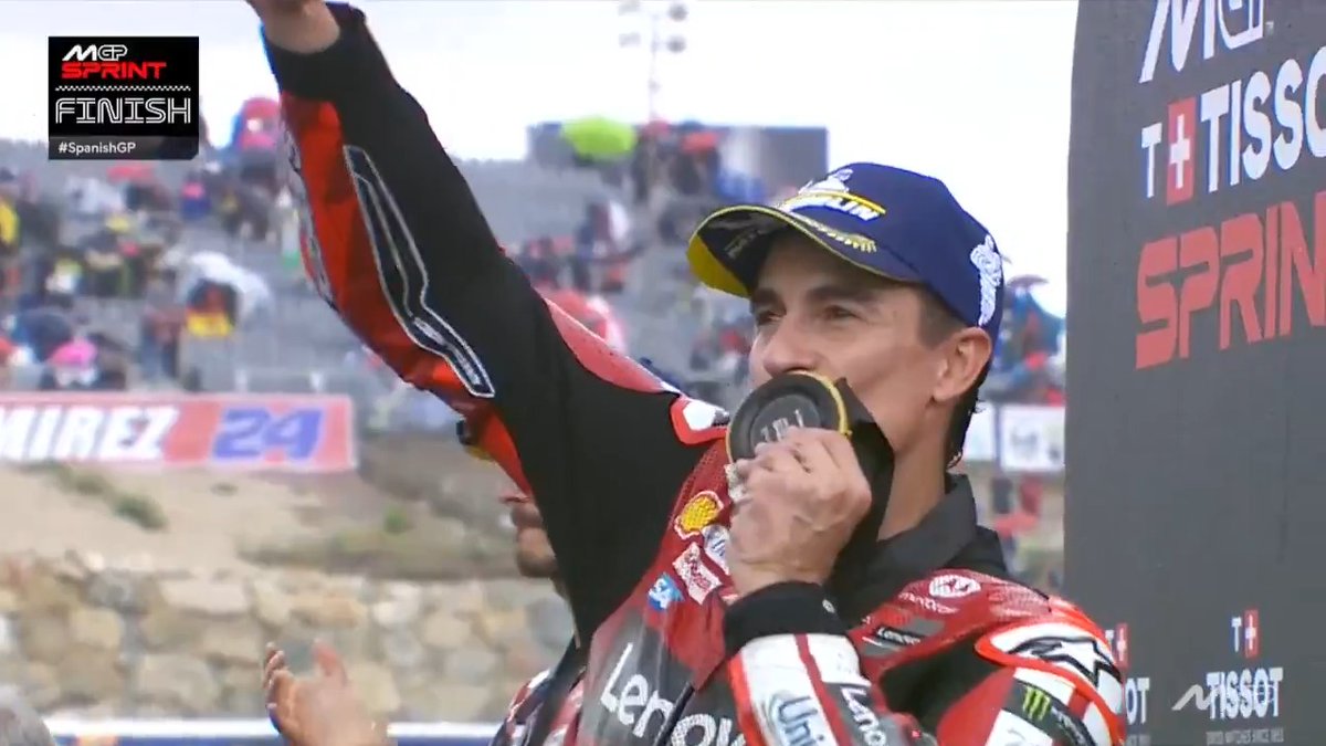 The craziest and most unexpected #TissotSprint gold for Marc Márquez 🥇 #SpanishGP 🇪🇸