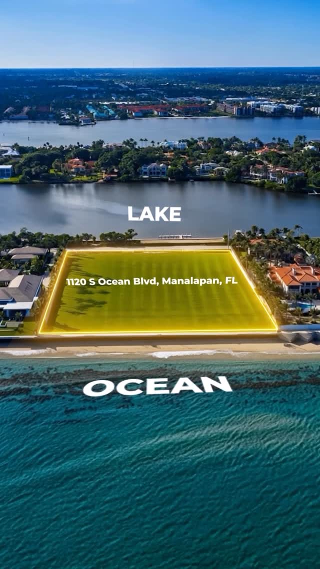 An anonymous buyer just paid $105M for a vacant lot in Manalapan, FL. There’s no structure - just 3.5 acres of lake-to-ocean land at 1120 South Ocean Boulevard. On paper, that number sounds absurd. But in this part of South Florida, the value isn’t really in what’s there today. It’s in what can’t be recreated. A true lake-to-ocean parcel gives the buyer privacy, water on both sides, direct beach frontage, and the ability to build a generational estate from scratch. That kind of blank canvas is almost impossible to find in Palm Beach County, let alone the town dubbed as the “Billionaire Bunker.” The seller, WeatherTech CEO David McNeil, bought the land for $94M without ever breaking ground on it; he reportedly netted about $11M for the sale. At this level, buyers are not just comparing price per square foot. They’re paying for scarcity, control, and the chance to create something that does not already exist. South Florida ultra-luxury real estate has moved past traditional comps. For the mega-rich, the rarest asset is no longer the mansion. It’s the land underneath it. Listing agent: Margit Brandt #SouthFlorida #LuxuryRealEstate #PalmBeach