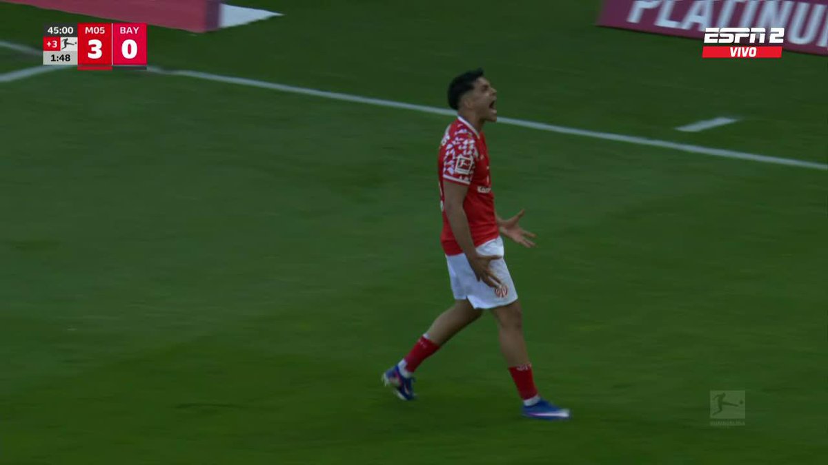 MAINZ GOLEA 3-0 AL BAYERN MUNICH EN EL PRIMER TIEMPO. 🤯🇩🇪