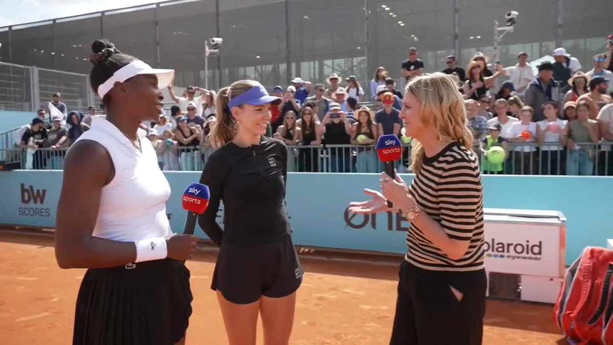 "Katie has such great energy." Venus Williams 🤝 Katie Boulter