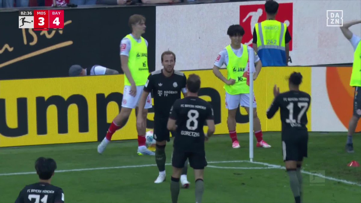 すべてを破壊する 王者バイエルンが30分で0-3を4-3 🏴ケイン きっちり詰めて33ゴール目 🇩🇪ブンデスリーガ第31節 🆚マインツ×バイエルン 📺DAZN ライブ配信中 #ブンデスリーガ #だったらDAZN